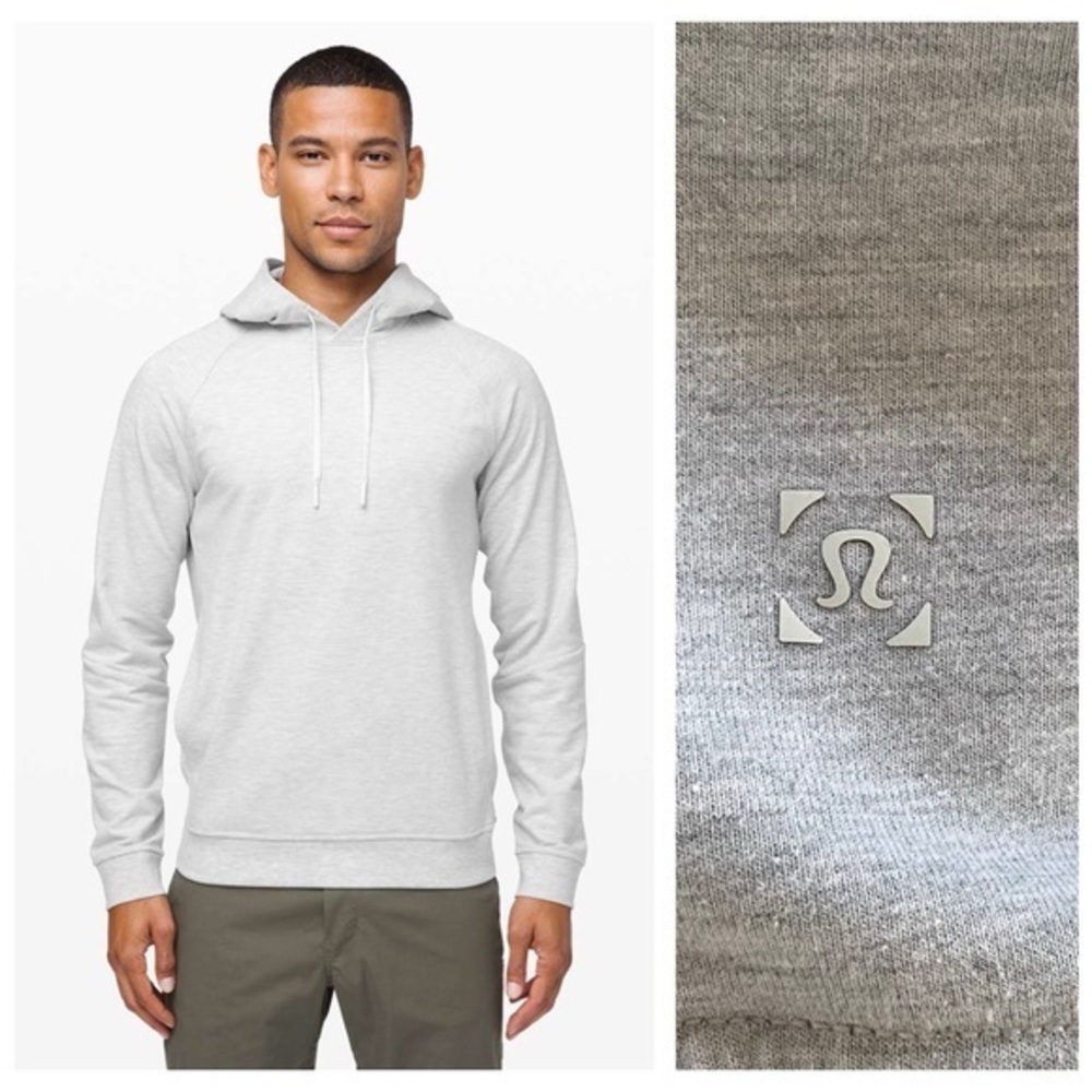 Lululemon City Sweat Pullover Hoodie Heathered Ultra Light Grey Sea Salt Small